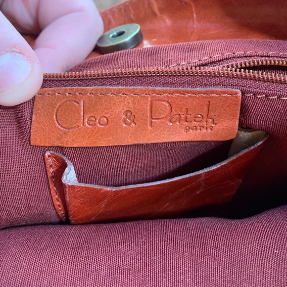 Cleo and Patek very clean red/orange leather shoulder bag - Picture 5 of 5